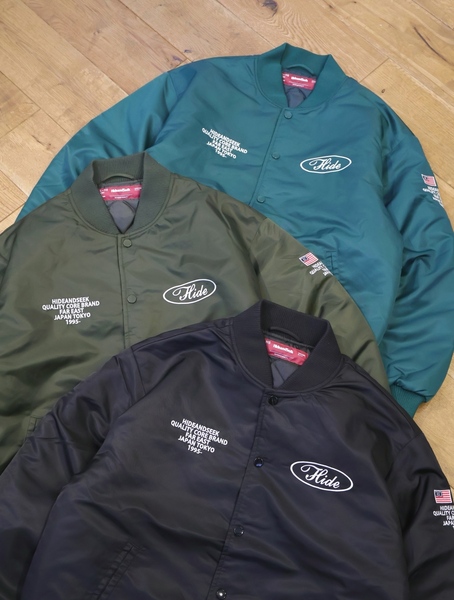 Hide and Seek 「Stadium Jacket(25aw)」 パデッド ナイロンスタジアム